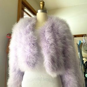 Fluffy lilac feather Bubish Luxe Manhattan Jacket